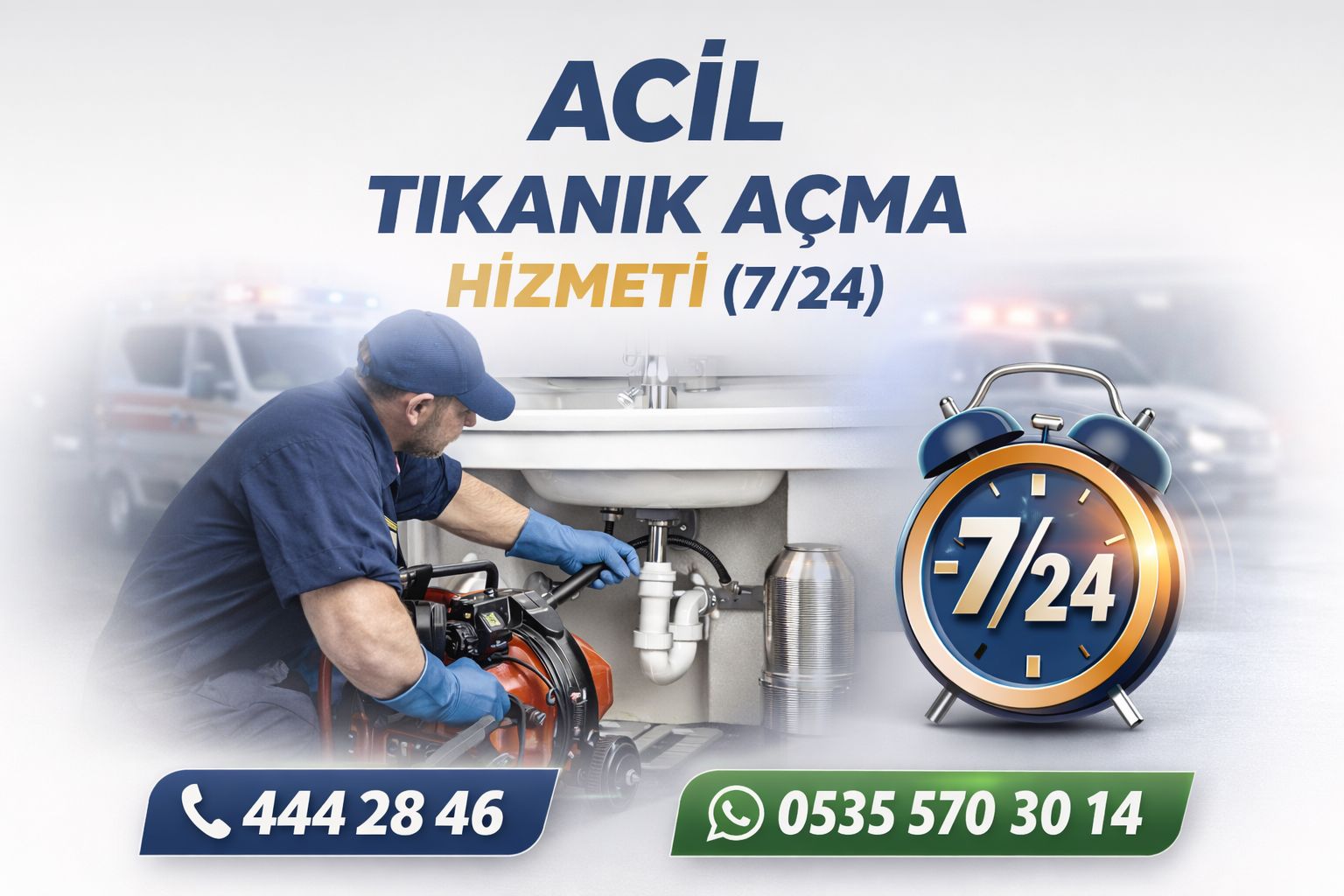 Acil Tıkanık Açma Hizmeti (7/24)